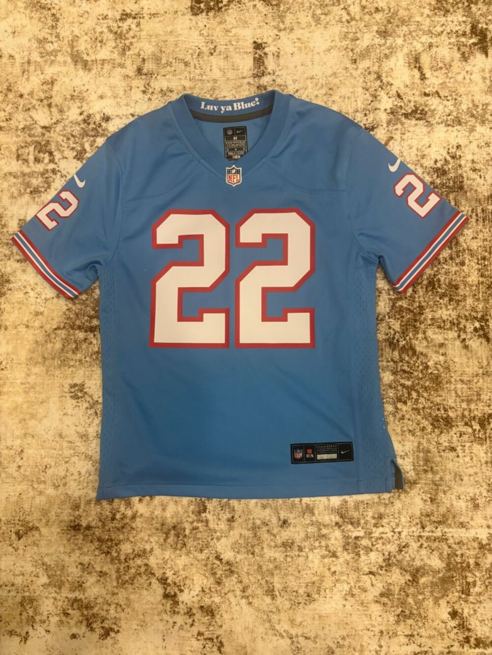 Nike NFL Derrick Henry Tennessee Titans "Luv Ya Blue" Oilers Throwback Jersey